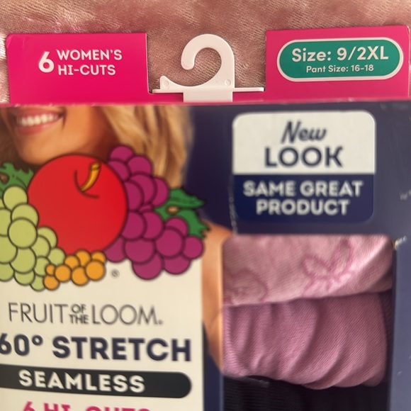 2/$13🍁6pk Fruit of the Loom Seamless Hi-Cuts in Assorted Colors - Picture 3 of 6